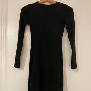 NWT long sleeve black halara mini dress - small